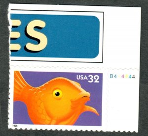 3231 Bright Eyes MNH plate number single - PNS