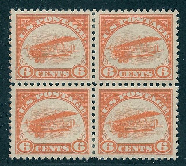 C1 Unused 6c. Air Mail, Blk of 4, PSE Cert. Grade: XF-90, Free Insured Shipping