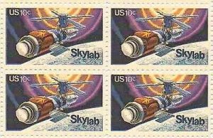 1974 Space Skylab Block of 4 10c Postage Stamps, Sc#1529, MNH, OG