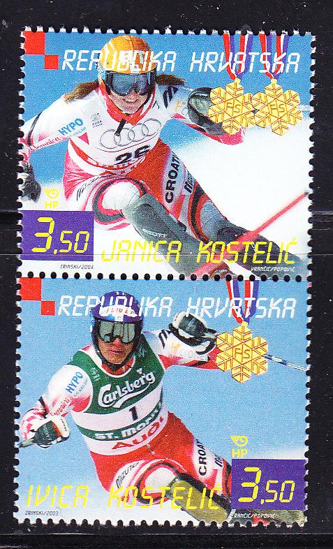 Croatia 2003 Alpine Ski World Cup Champions Vert. Pair SKI  VF/NH(**)