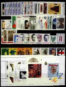 Poland 1991 MNH Year set