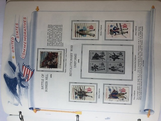 Postage Stamps Of The United States 1970-1979 Lots Of Stamps In Book With Case