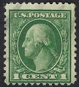 United States #498 1¢ George Washington (1917-19). Green. Perf. 11. VG. Used.