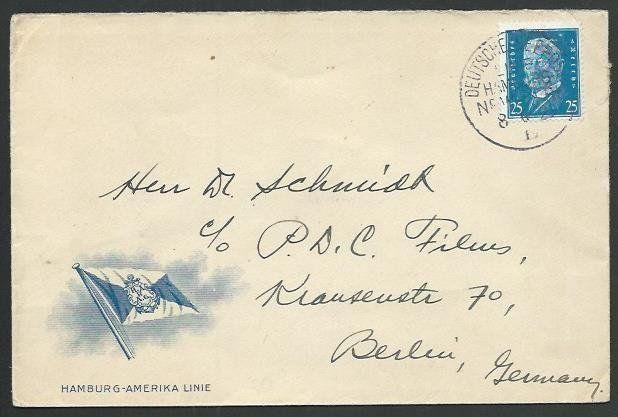 GERMANY 1929 Hamburg-Amerika Line cover, SEEPOST cancel....................59035