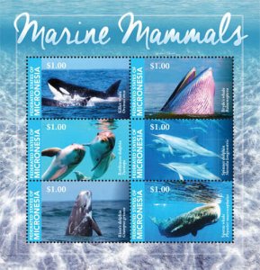 Micronesia - Marine Mammals Stamp - Sheet of 6 MNH