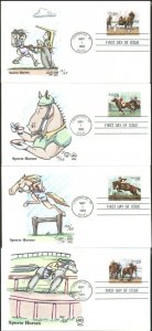 #2756-59 Sporting Horses Wilson FDC Set