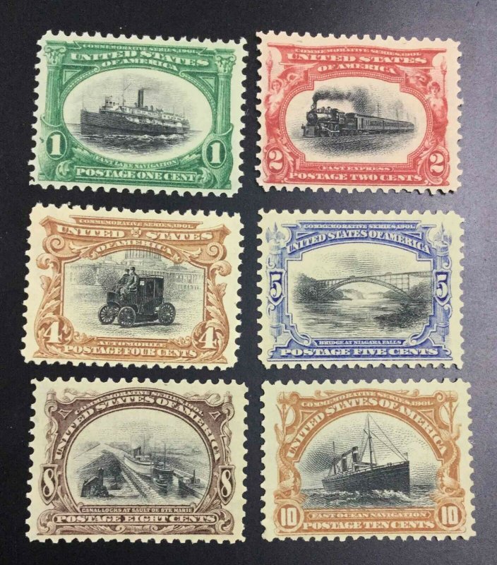 MOMEN: US STAMPS #294-299 COMPLETE SET MINT OG NH VF LOT #74195*