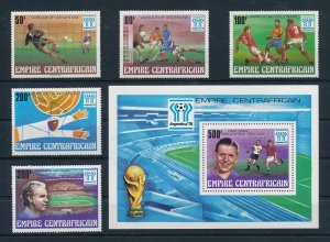 [112738] Central African Rep. 1978 World Cup football Silver OVP with Sheet MNH