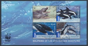 Australia SC# 3080a SG MS3201 Used Dolphins see details & scan