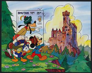 Bhutan 521 MNH Disney, A tramp Abroad, Castle, Twain