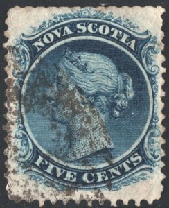 Nova Scotia SC#10 5¢ Queen Victoria (1860) Used