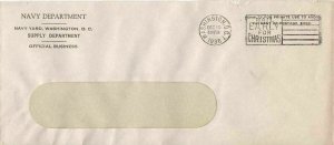 U.S. NAVY DEPARTMENT,Supply Dept 1936 Mail Early Xmas meter mail Cover Rf47077