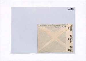 France Cols TUNISIA Cover Nabeul CENSOR GB Herts Letchworth WW2 1945 ZF20