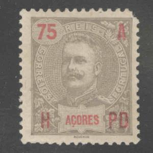 Azores Scott 107 MH* tiny thin King Carlos opt