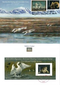 RW90 -FDC - 2023-24 Migratory Bird Hunting and Conservation - Wally Jr Cachet #1