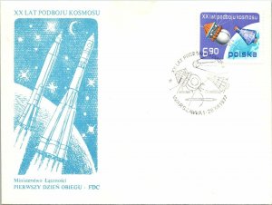 Poland 1977 FDC - 20 Years of the Conquest of Space - F12637