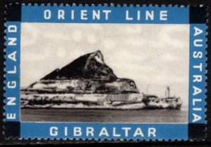 1930's Australia Poster Stamp The Orient Steam Navigation Company Gibraltar