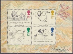 1988 Great Britain 1170-1173/B4 Birds 10,00 €