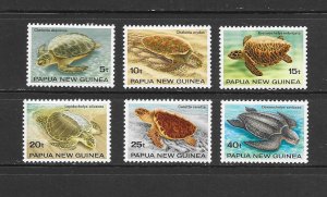 PAPUA NEW GUINEA #592-7  TURTLES  MNH