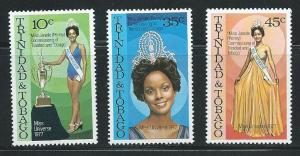 Trinidad & Tobago 289-91 1978 Miss Universe set MNH