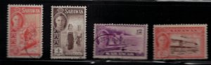 SARAWAK Scott # 181//89 Used - KGVI & Various Scenes