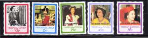 TRISTAN DA CUNHA #429-433  1988 WEDDING ANNIV. OVPRT SILVER   MINT  VF NH  O.G