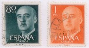 Spain 1954 SC# 824-5 Used L445