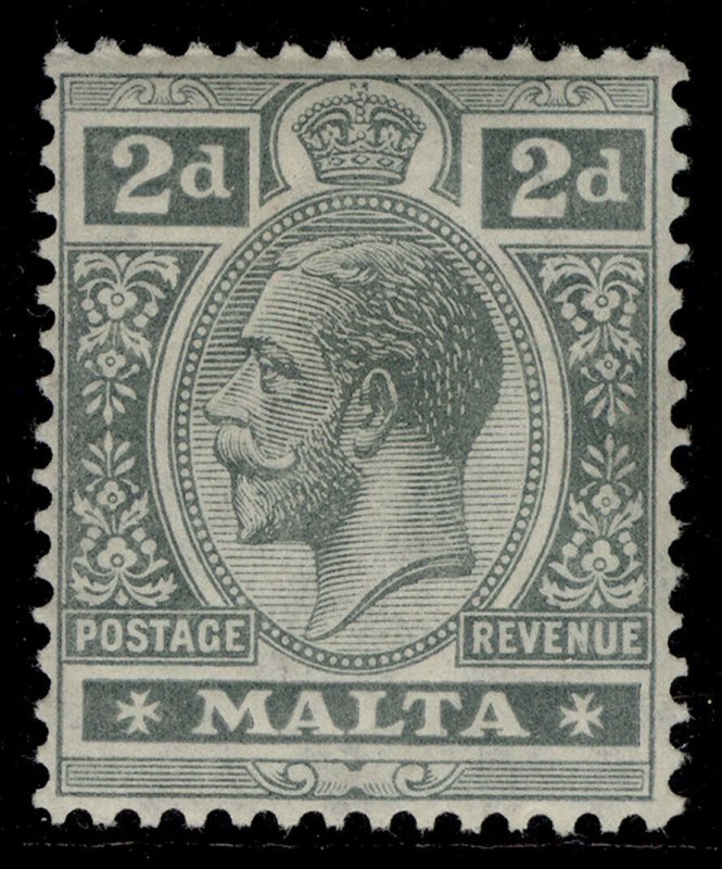 MALTA GV SG75, 2d grey, M MINT. Cat £15. 