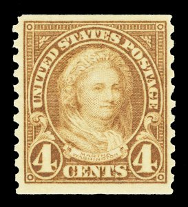 Scott 601 4c Martha Washington Coil Issue Mint VF HR Cat $3.75