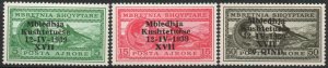 ALBANIA-1939 Italian Occupation Airmail Set of 3 Sg 348-350 MOUNTED MINT V40513