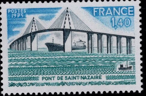 France Scott 1457 MNH** Suspension Bridge stamp