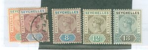 Seychelles #2-3/6/8-9 Unused Single