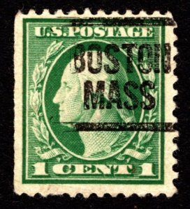 1917, US 1c, Offset on back, Used, Sc 498