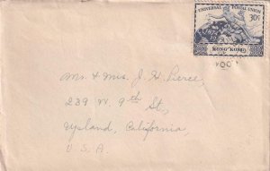 1949, Hong Kong to Upland, CA, (Solo 30c UPU Issue) (43714)