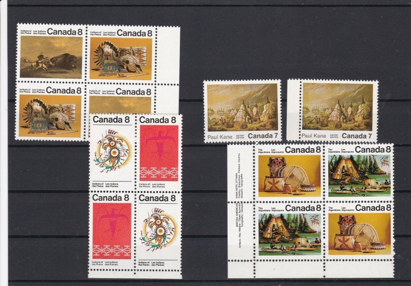 Canada  Mint Never Hinged Stamps some blocks  ref R 19375