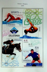 MICRONESIA Sc 802-3 NH 2 MINISHEETS OF 2009 - OLYMPICS - (JO23)