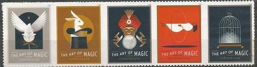 Scott #5301-5305 MNH Art of Magic Strip of 5