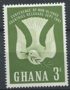 Ghana Sc#101 MNH, 3p grn, Conference of Non-aligned Nations (1961)