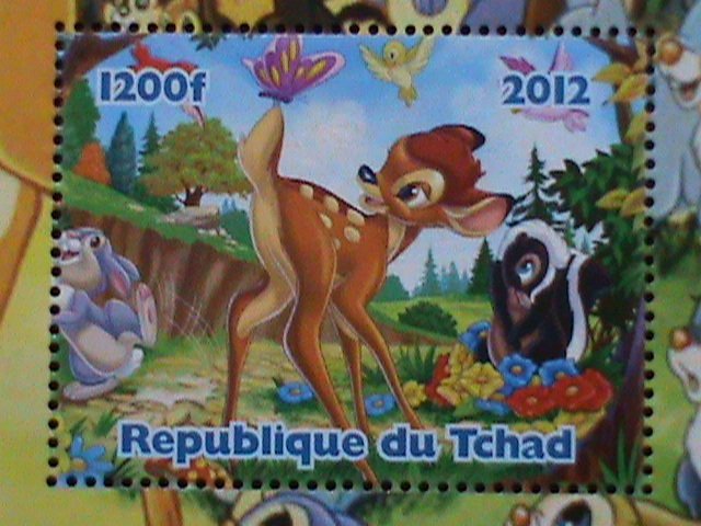 CHAD-STAMP-2012 DISNEY CARTOON-BAMBI  MNH STAMP SHEET RARE VERY RARE