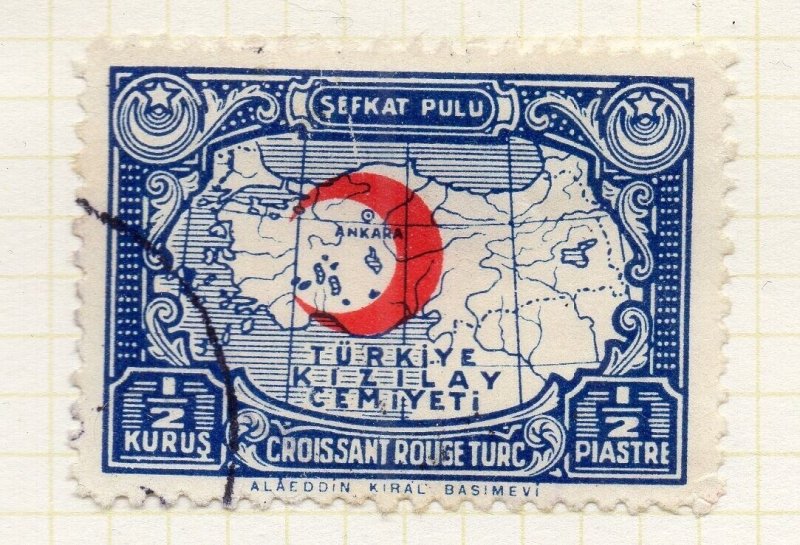 Turkey Crescent Issue Optd 1934/35 Issue Fine Used 1/2K. NW-270707