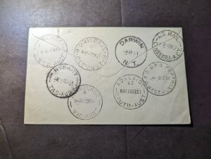 1951 Australia Airmail First Flight Cover FFC Canberra to Roseville Sydney