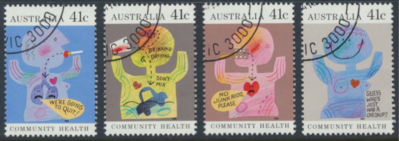Australia  SG 1237-1240  SC# 1170-1173 Community Health CTO see details & scan
