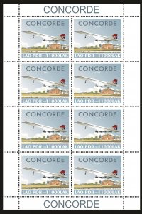 Stamps. Aviation, Plane, Concorde 1 sheet perforated 2022 year Laos NEW