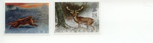 1992 Great Britain Wintertime Animals (Scott 1421-22) MNH