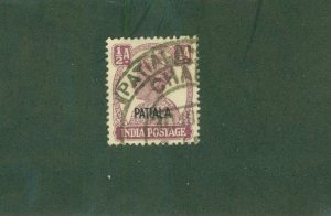 PATIALA INDIAN STATE 103 USED BIN $3.00