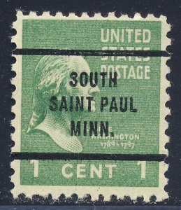 South Saint Paul MN, 804-63 Bureau Precancel, 1¢ Washington