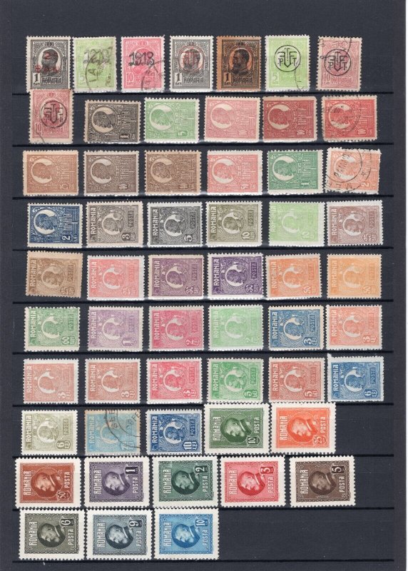 ROMANIA 1872-1945 LOVELY COLLECTION WITH LOTS OF BETTER STAMPS MINT AND USED