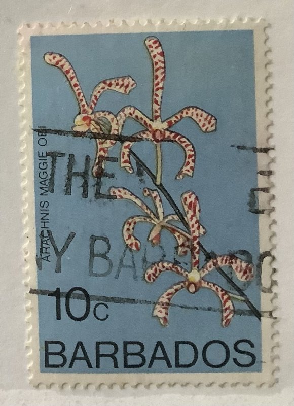 Barbados 1974 Scott 402 used - 10c, Flowers, Spider Orchid