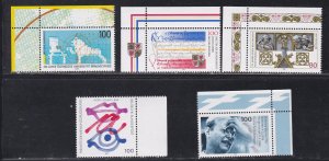 Germany # 1886-1890, Commemorative Issues for 1995, NH, 1/2 Cat.