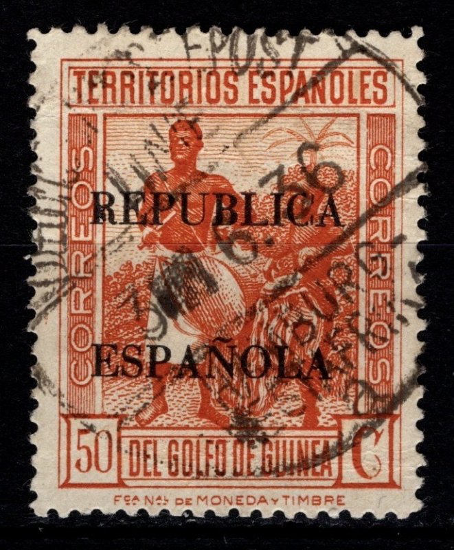 Spanish Guinea 1931 Def. Optd Republica Espanola, 50c [Used]